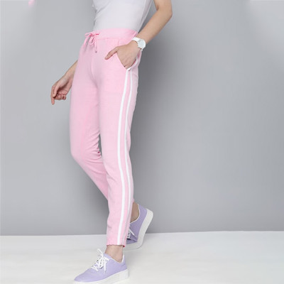 Women Pink Side Striped Joggers