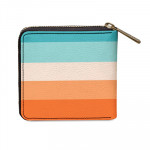 Women Multicoloured Striped Zip Around Wallet