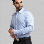 Men Blue Slim Fit Formal Shirt